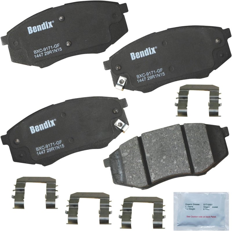 Bendix بطانات فرامل أمامية سيراميك Priority1 CFC1447 لهيونداي توسان 2012-2010، كيا سبورتاج 2011 - Image 1